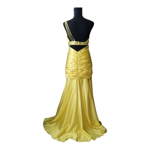 NARIANNA LADIES YELLOW FORMAL GOWN|SIZE M - Picture 4 of 4